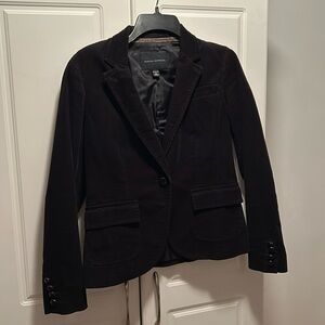 Banana Republic. Black fitted corduroy blazer. Size 6.